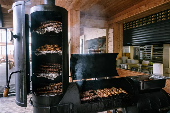 Grillbuffet auf der Zeigerrestaurant Terrasse