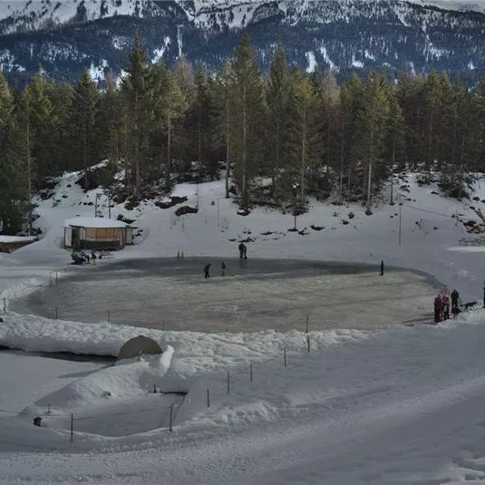 Eislaufen am Fischteich Piller