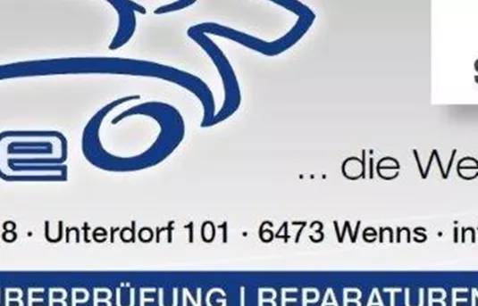 Eine Auto-Werkstatt namens KFZ Mike, die Reparaturen und Service für alle Marken anbietet. Das Logo von Subaru und Kontaktdaten sind ebenfalls sichtbar.