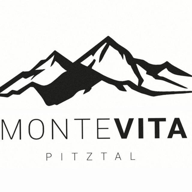 A stylized logo featuring mountain motifs. The inscription "MONTEVITA PITZTAL" is clearly legible.
