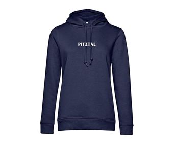 A blue hoodie with the inscription "PITZTAL" on the front. The hoodie has a practical hood and a comfortable fit.