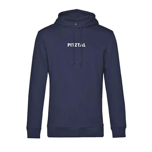 A blue hoodie with the inscription "Pitztal" on the front. The hoodie has a casual fit and is ideal for leisure activities.