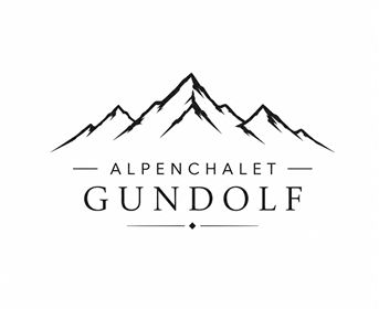 A stylized logo featuring mountains and the name "Alpenchalet Gundolf". It conveys a sense of mountain scenery and a connection to nature.