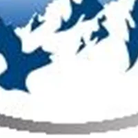 A logo of the guesthouse Pension Santeler with stylized mountains in blue and silver. The name of the guesthouse is arranged below in simple font.